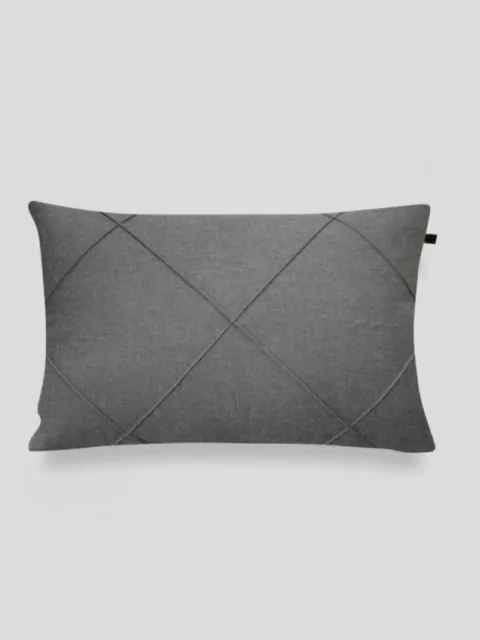 Capa de Almofada Baguete Linho Cinza Escuro 35x65cm
