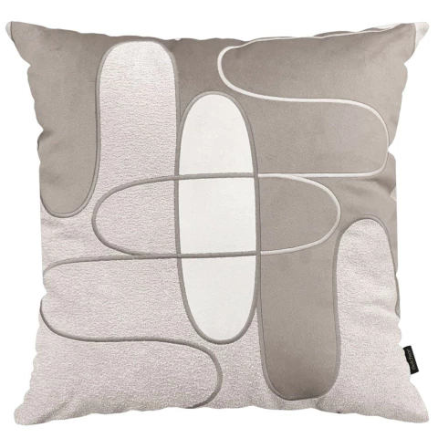 Capa de Almofada Bordada Abstrato 50cm