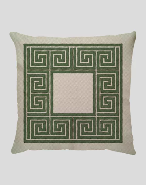 Capa de Almofada Linho Grego Verde 43cm