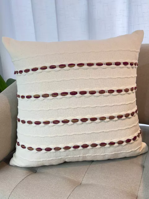 Capa de Almofada Boho Monic Marsala c/ Caramelo 50 cm