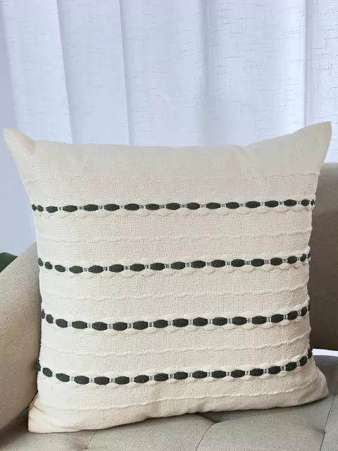 Capa de Almofada Boho Monic Verde Militar 50cm