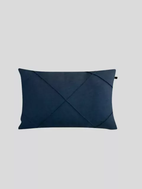 Capa de Almofada Baguete Linho Azul Marinho 35x65cm