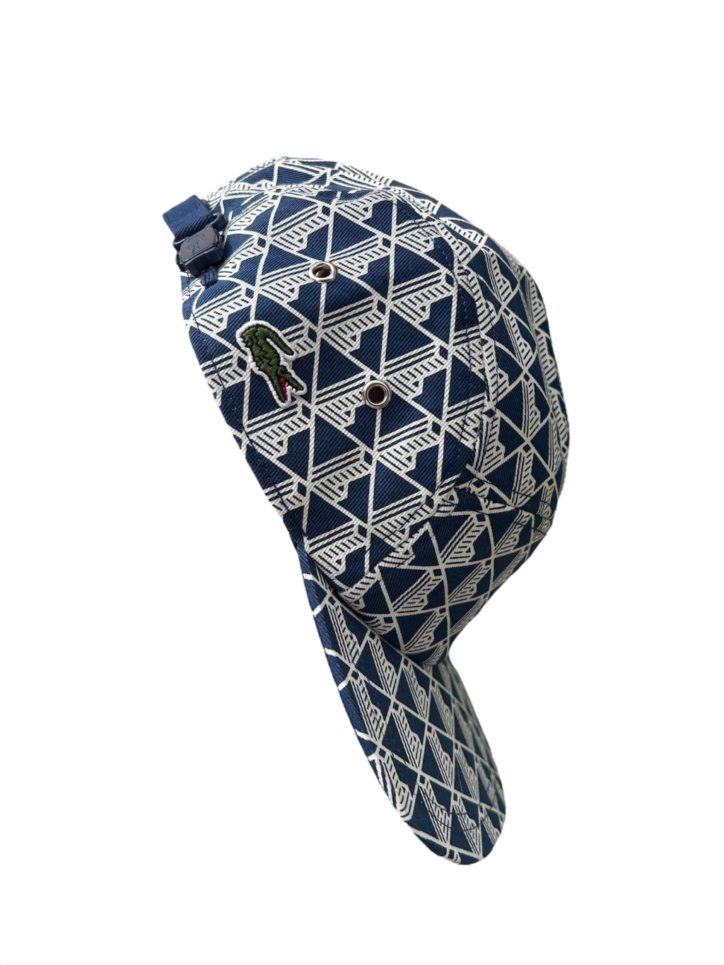 Boné Jockey em sarja com estampa de monograma lacoste