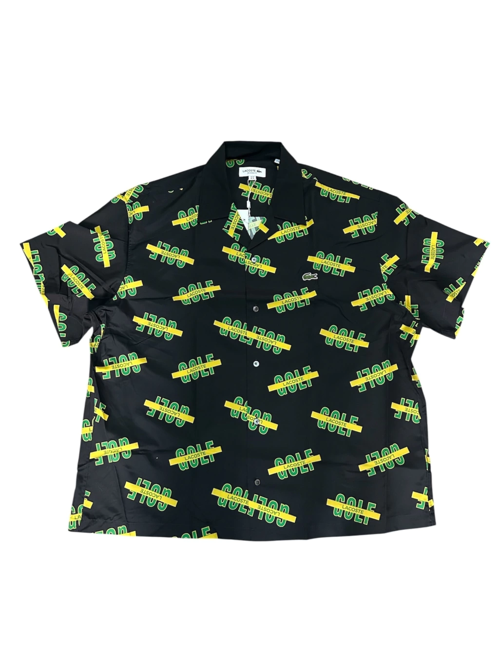 Camisa Lacoste estampada de mangas curtas, com proteção UV