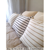 ALMOHADON GABARDINA RAYADO 40x40