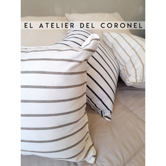 ALMOHADON GABARDINA RAYADO 40x40 - tienda online