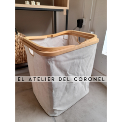 CANASTO LAUNDRY Bambu con manijas - comprar online