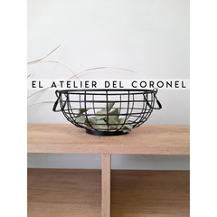 CANASTO / FRUTERO METAL Y MADERA - comprar online