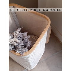 CANASTO LAUNDRY Bambu con tapa - EL ATELIER DEL CORONEL