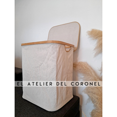 CANASTO LAUNDRY Bambu con tapa - comprar online