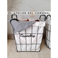 CANASTO LAUNDRY METAL - EL ATELIER DEL CORONEL