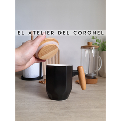 Taza con tapa de madera - comprar online