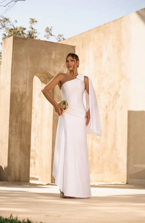 Vestido Serena midi trilobal