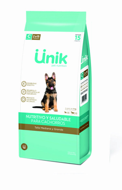 Unik Perro Cachorro Raza Mediana y Grande 15 kg