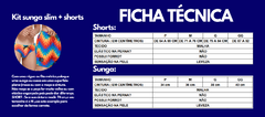Kit sunga + short mosaico - comprar online