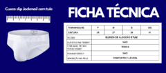 Cueca Slip Jockmail com tule - comprar online