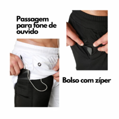 Legging esportiva com shorts na internet