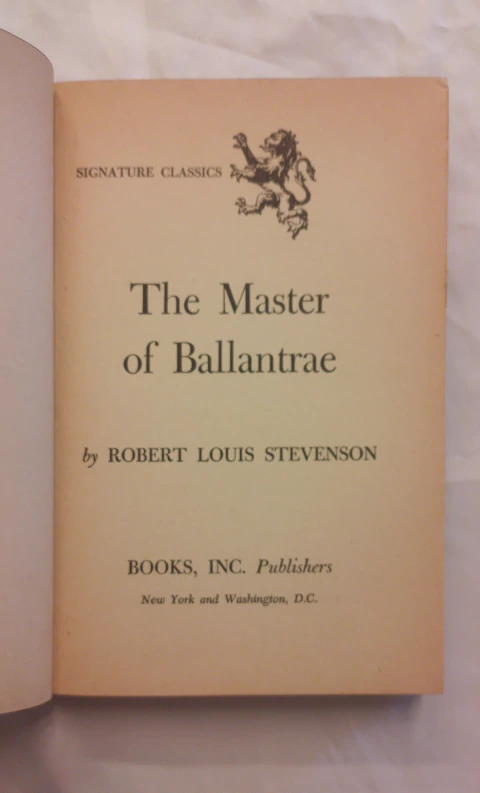 The master of Ballantrae - Robert Louis Stevenson
