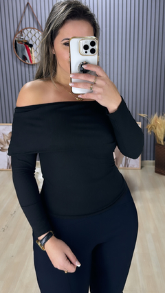 Blusa canelada ciganinha
