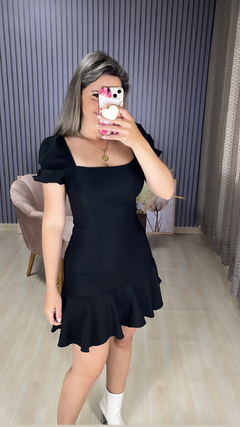 Vestido manga babado - Visajo Store