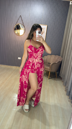 Vestido longo com shorts