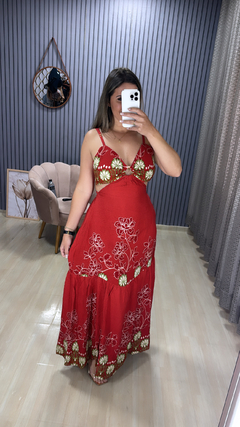 Vestido longo argola