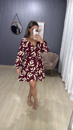 Vestido envelope manga longa - comprar online
