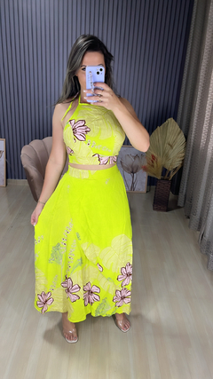 Imagem do Conjunto saia MIDI flores