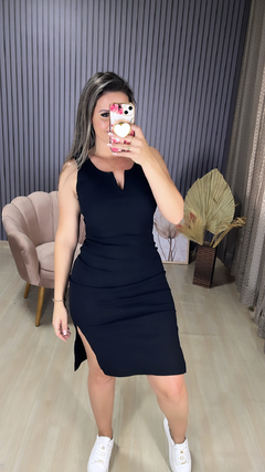 Vestido Ribana canelado - comprar online