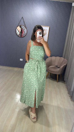 Conjunto saia longa Paula na internet