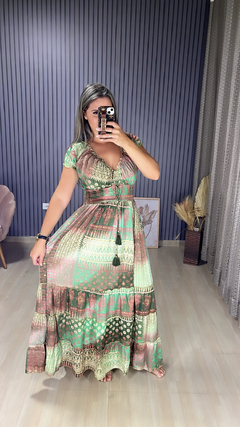 Vestido indiano manga - comprar online