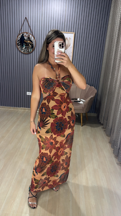 Vestido em Tuli inspirado farm - comprar online