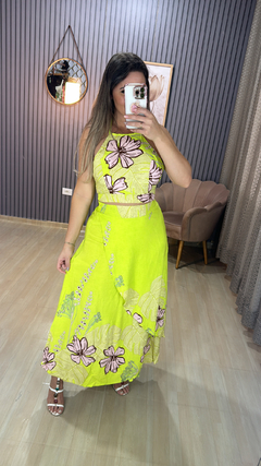 Conjunto saia MIDI flores - Visajo Store