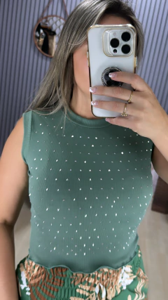 Croped aplicação strass BB - Visajo Store