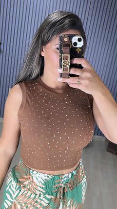 Cropped com aplicação - comprar online