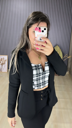 Blazer malha crepe