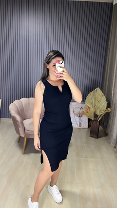 Vestido Ribana canelado
