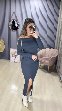 Vestido anarruga longo - Visajo Store