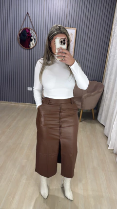 Saia mídi resinada - Visajo Store