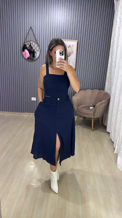Imagem do Conjunto saia midi linho