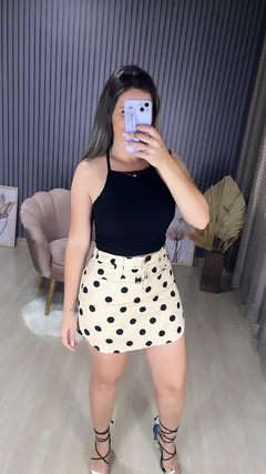 SHORTS SAIA LINHO COM BEGE