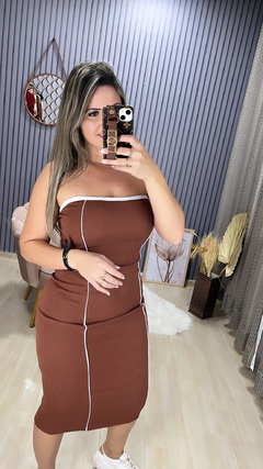 Vestido midi tomara que vai - loja online