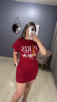 Vestido camisetão Paris na internet