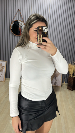 Blusa térmica canelada Gola na internet