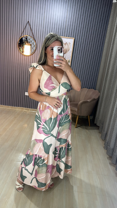 Vestido longo inspirado farm - comprar online