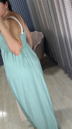 Vestido longo bicolor Leia - loja online