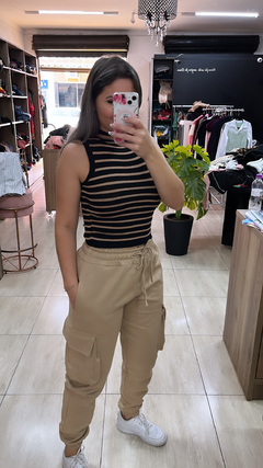 Calça jogger cargo MOLETON - Visajo Store