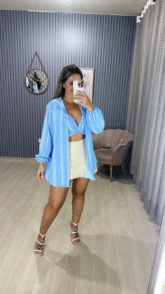 Conjunto camisa com croped - loja online