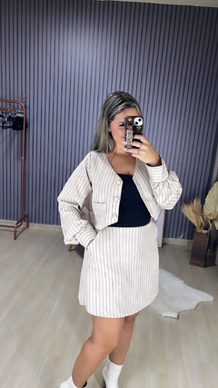 Conjunto shorts saia alfaiataria - loja online