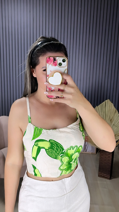 Conjunto kimono Croped na internet